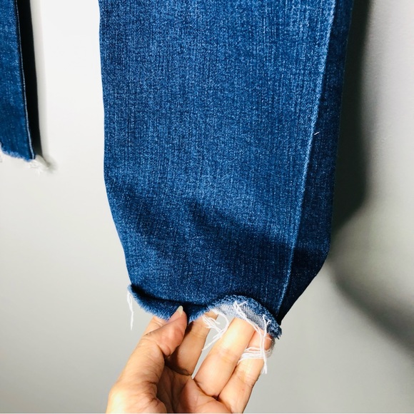 Ralph Lauren Women Y2K Jeans Denim Raw Cuff hem Bootcut Relax fit side striped - Picture 5 of 8